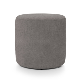 Runde Puf Seppio 45 cm dunkelgrau Velours leicht zu reinigen