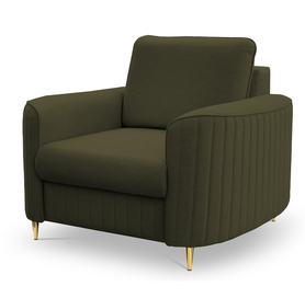 Sessel Pantano olivgrün Velvet, leicht zu reinigen