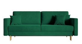 Schlafsofa für drei Personen Valico grün Velvet hydrophobisch