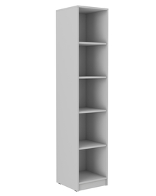 Schmaler Stundly-Regal mit fünf Nischen 40 cm Grau