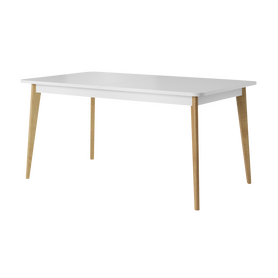 Ausziehbarer Tisch Livinella 140-180x80 cm weiß