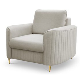 Sessel Pantano creme Velvet pflegeleicht