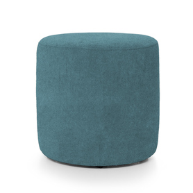 Runde Puf Seppio 45 cm blau Velours leicht zu reinigen