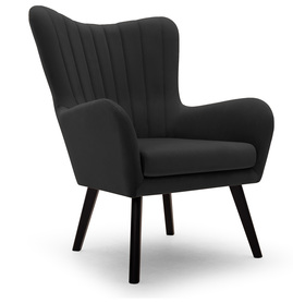Sessel Lari aus graphitvelours