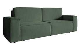 Ausziehbares Dreisitzer-Sofa Copertino grün aus Cord