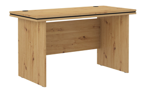 Schreibtisch Stundly 138 cm Artisan-Eiche mit schwarzem Rand