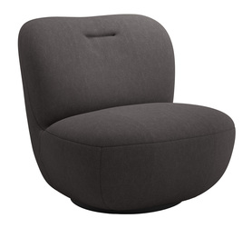 Drehstuhl Nicolino dunkelgrau Velvet, pflegeleicht