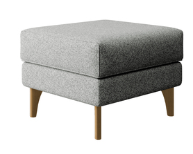 Hocker Ohrensessel Calmino hellgrau Boucle Füße Buche