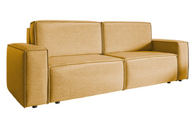 Schlafsofa für drei Personen Copertino, senfgelb, mit pflegeleichter Webart