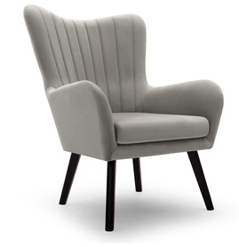Sitzsackstuhl Lari graues Velvet