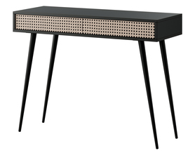 Toaletka Bello 104 cm schwarz mit goldenen Beinen