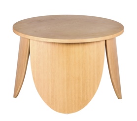 Kaffeetisch rund Vivially Durchmesser 60 cm natürliche Eiche