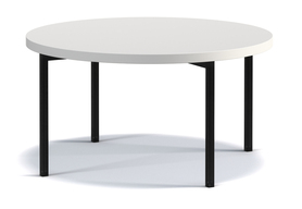 Kaffeetisch Kortala rund 80 cm matt weiß