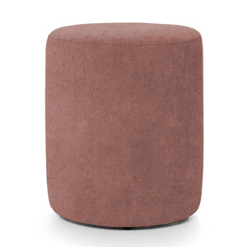 Runde Pufa Seppio 55 cm rosa Velours leicht zu reinigen