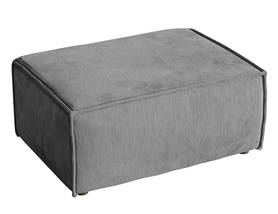 Puff Copertino 65x90 cm grauer Cordstoff