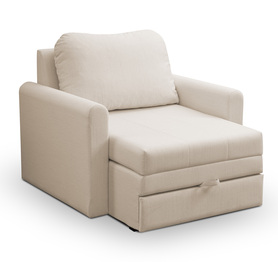 Sessel ausziehbar Dejano hellbeige Geflecht