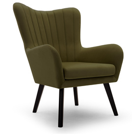 Sessel Lari olivgrüner Velvet