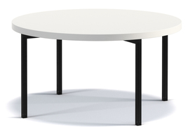 Kaffeetisch Kortala rund 80 cm weiß glänzend