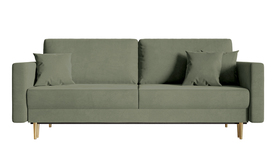 Schlafsofa für drei Personen Valico olivgrün Velvet wasserabweisend