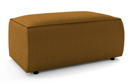 Senffarbene Cord-Pouf