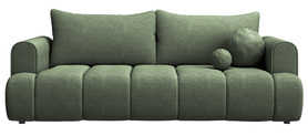 Drei-Sitzer-Couch Dandelino mit Schlaf-Funktion grün hydrophobes Chenille