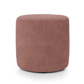Runde Pufa Seppio 45 cm rosa Velours, leicht zu reinigen