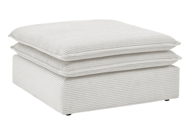 Puff Baptello Poso grau-beige Corduroy