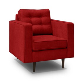 Sessel Juttic in bordeauxfarbenem Velvet