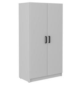 Zweiflügeliger Schrank Stundly mit Regalen 80 cm Grau