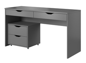 Schreibtisch Corrino mit grauem Graphitcontainer