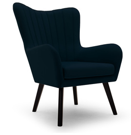 Sessel Lari aus dunkelblauem Velvet
